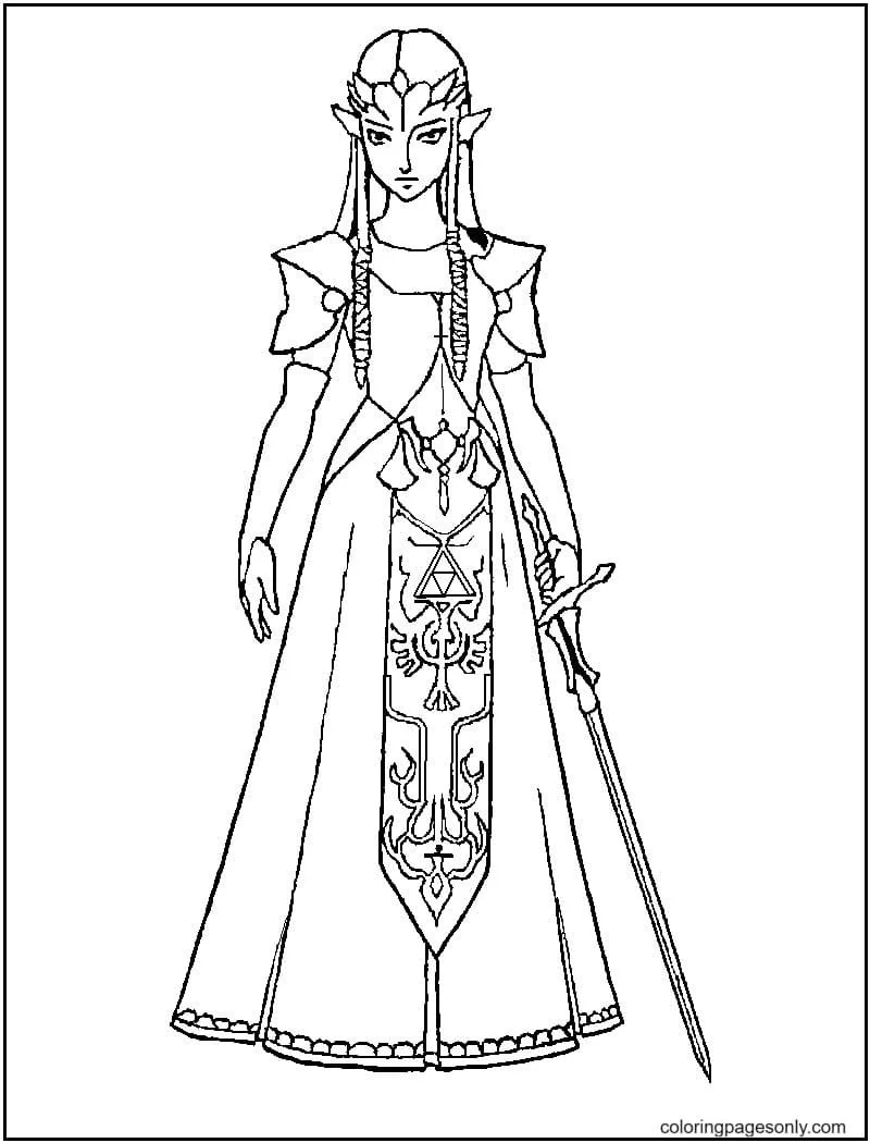Desenhos de Zelda Para Colorir 51