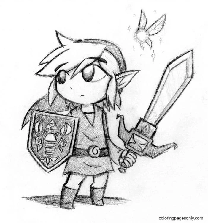 Desenhos de Zelda Para Colorir 7