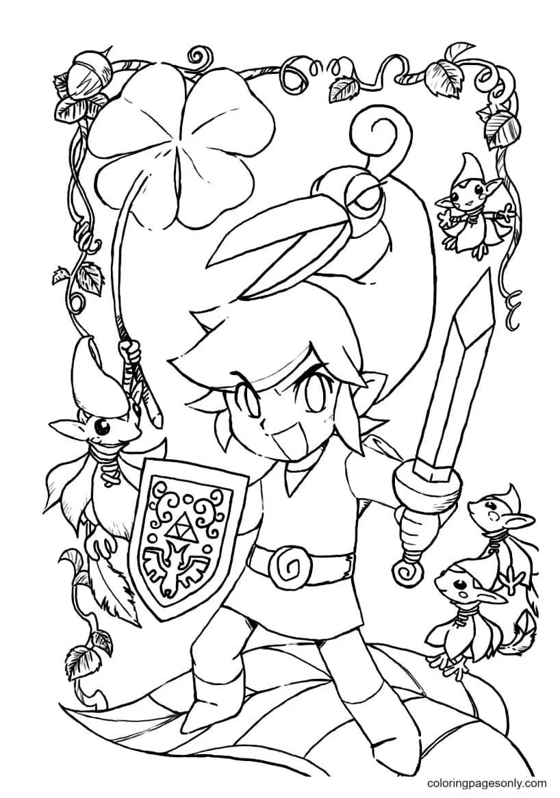 Desenhos de Zelda Para Colorir 9