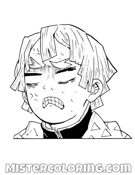 Desenhos de Zenitsu Para Colorir 15
