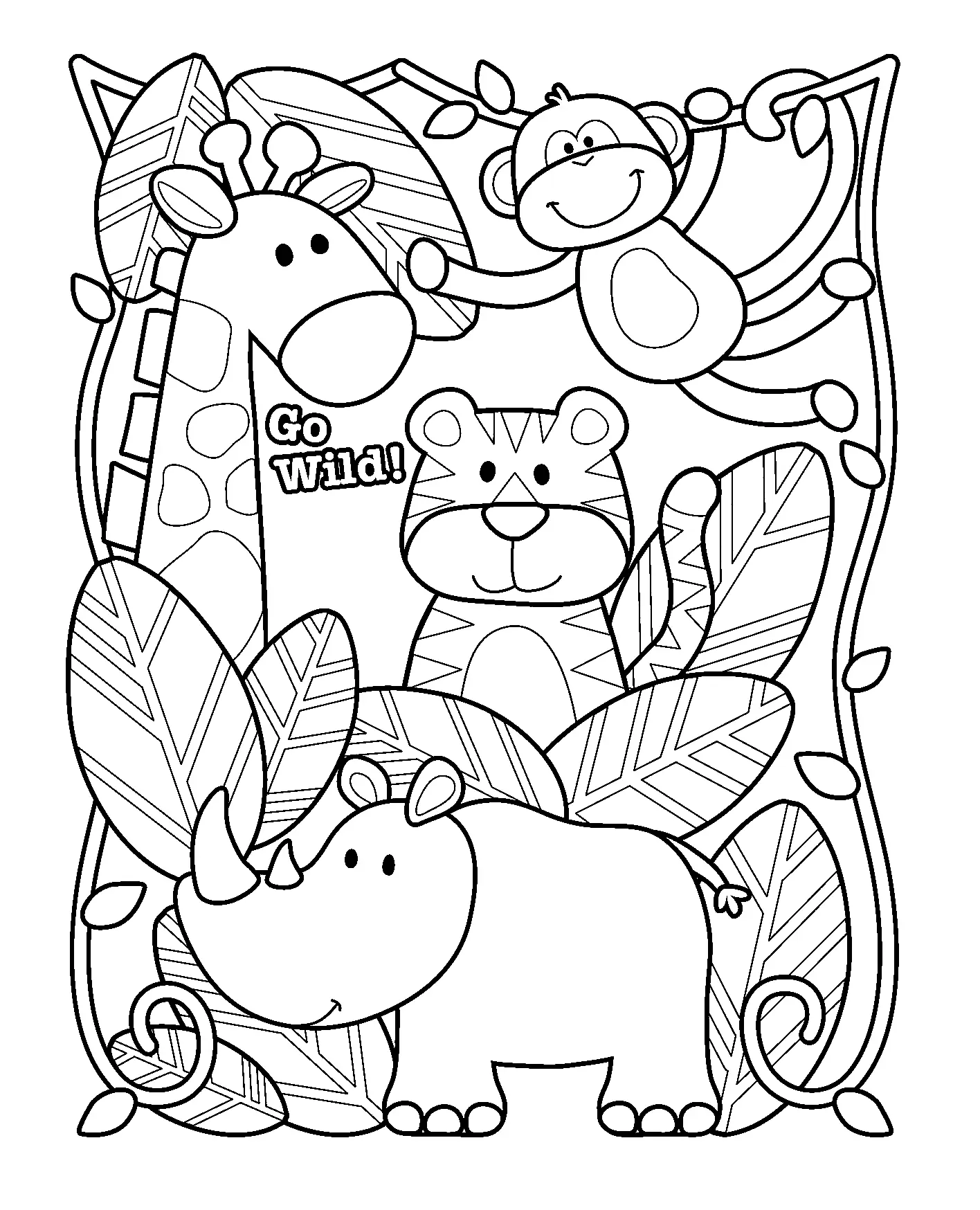 Zoo Coloring Pages 1